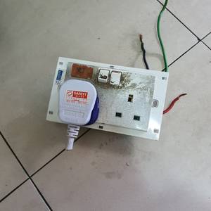 Charred Power Socket